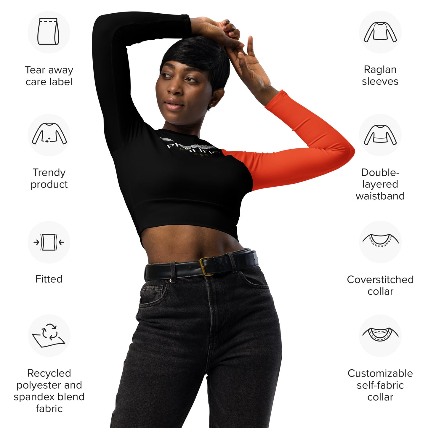 Prolific Success long-sleeve crop top-Women